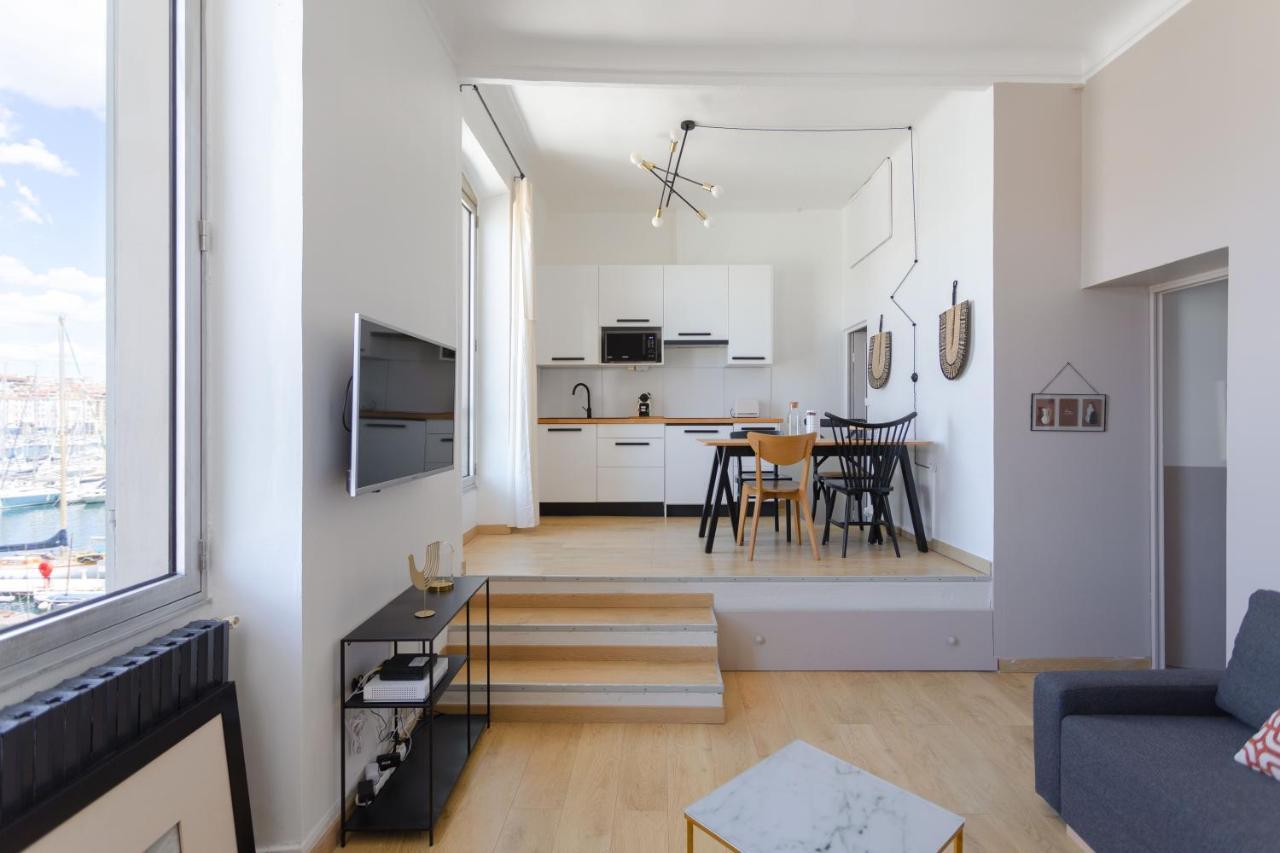 Le Rive Neuve Standing Vieux-Port - Appartement 1 Chambre 4 Pers Vue Mer Clim Марсилия Екстериор снимка